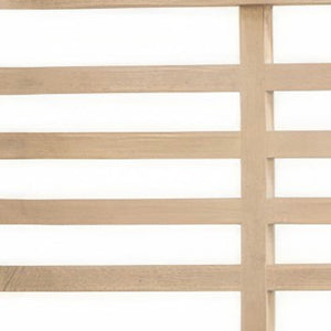 Homeroots Brown Carved Geometric Solid Wood King Bed Frame - Luxurious Comfort For Your Dream Bedroom Oasis  Wood 571398