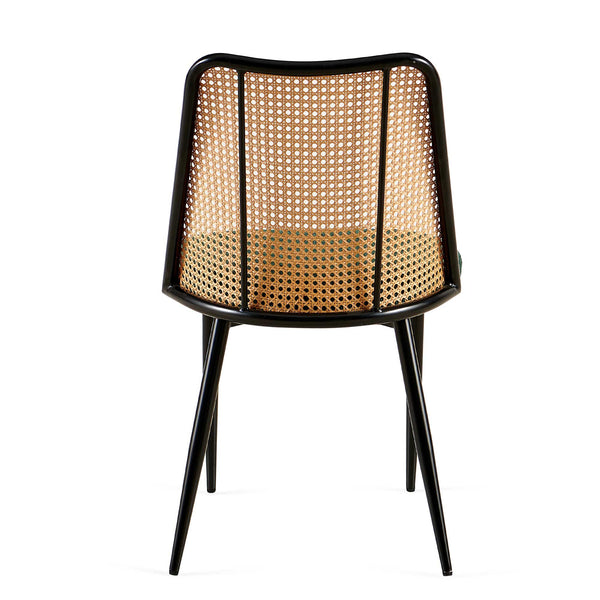 English Elm Green Rattan Dining Chairs Set Of 4 - Stylish Boucle Upholstered Seats With Natural Cane Backs W1164P218674