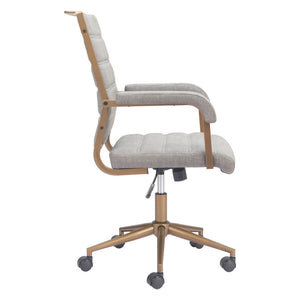 HomeRoots Gray Adjustable Height Swivel Rolling Office Chair - Ergonomic, Stylish, and Versatile for Any Workspace 571400