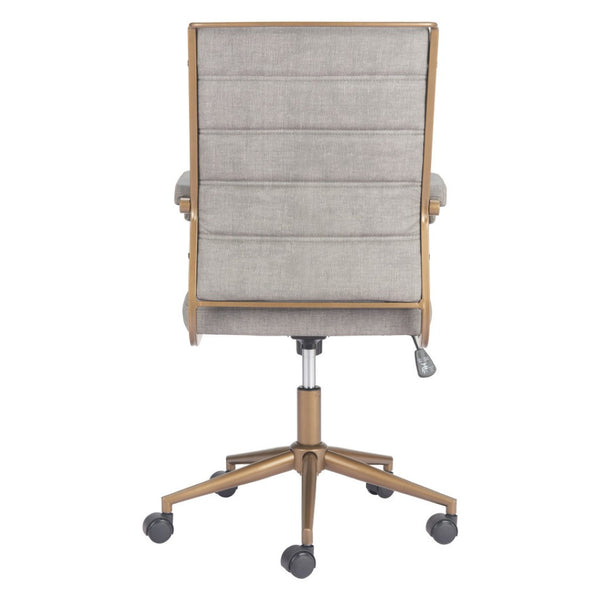 HomeRoots Gray Adjustable Height Swivel Rolling Office Chair - Ergonomic, Stylish, and Versatile for Any Workspace 571400