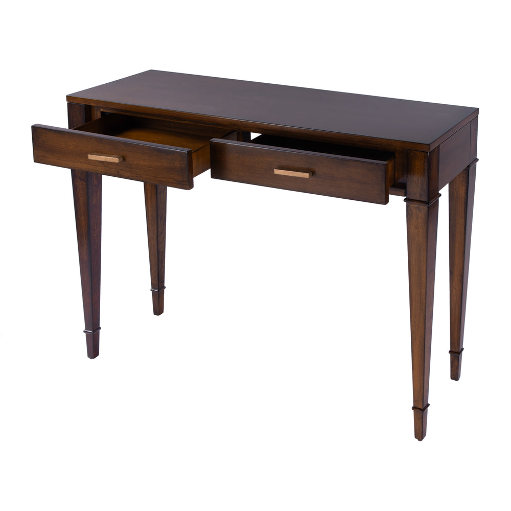 Kai Rectangular Wood 2 Drawer Console Table 5714011 Medium Brown Butler Specialty