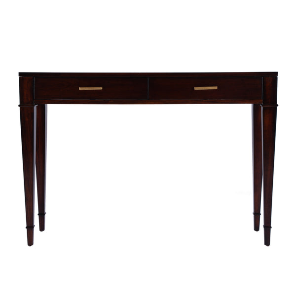 Kai Rectangular Wood 2 Drawer Console Table 5714024 Dark Brown Butler Specialty