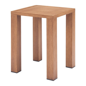 HomeRoots 22" Natural Aluminum End Table - Sleek Modern Design for Living Rooms, Bedrooms & Entryways 571405
