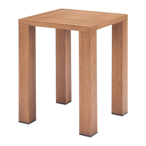 HomeRoots 22" Natural Aluminum End Table - Sleek Modern Design for Living Rooms, Bedrooms & Entryways 571405