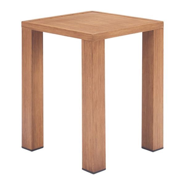 HomeRoots 22" Natural Aluminum End Table - Sleek Modern Design for Living Rooms, Bedrooms & Entryways 571405