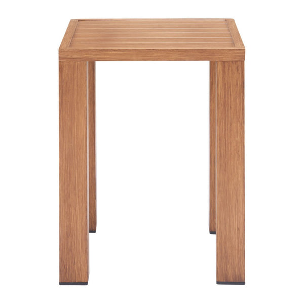 HomeRoots 22" Natural Aluminum End Table - Sleek Modern Design for Living Rooms, Bedrooms & Entryways 571405