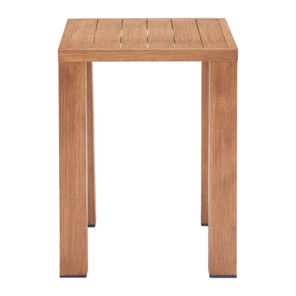 HomeRoots 22" Natural Aluminum End Table - Sleek Modern Design for Living Rooms, Bedrooms & Entryways 571405