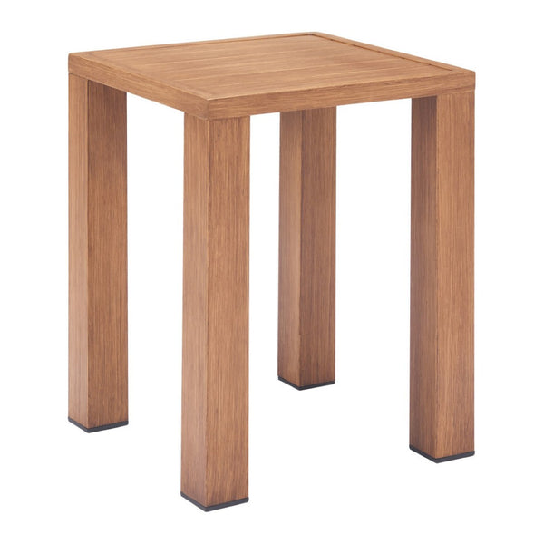 HomeRoots 22" Natural Aluminum End Table - Sleek Modern Design for Living Rooms, Bedrooms & Entryways 571405