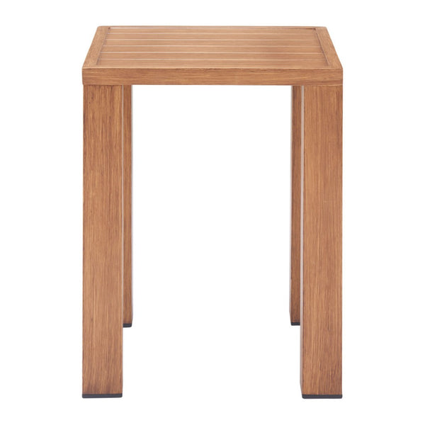 HomeRoots 22" Natural Aluminum End Table - Sleek Modern Design for Living Rooms, Bedrooms & Entryways 571405