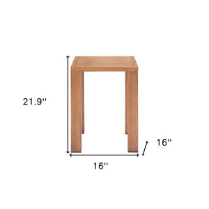 HomeRoots 22" Natural Aluminum End Table - Sleek Modern Design for Living Rooms, Bedrooms & Entryways 571405