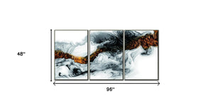 Homeroots Set Of Three Modern Abstract Black, White & Gold Framed Wall Art For A Chic Room Transformation  Acrylic 571413