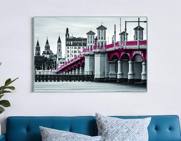 Homeroots Bridge Of Lions Silver Framed Wall Art - Stunning Acrylic Print To Transform Your Space Instantly!  Acrylic 571425