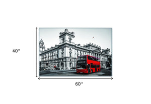Homeroots Double Decker In London Silver Framed Wall Art – Stylish Acrylic Print To Enhance Your Decor!  Acrylic 571426