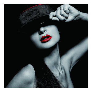 Homeroots Seductive Woman With Hat Acrylic Wall Art - Fashionable Unframed Decor To Liven Up Your Space!  Acrylic 571433