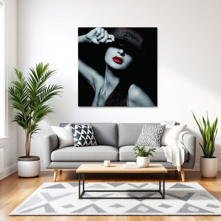 Homeroots Seductive Woman With Hat Acrylic Wall Art - Fashionable Unframed Decor To Liven Up Your Space!  Acrylic 571433