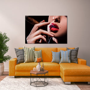 Homeroots Seductive Acrylic Wall Art Of A Woman With Cigar - Trendy Home Decor For A Stylish Focal Point  Acrylic 571440