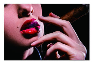 Homeroots Seductive Acrylic Wall Art Of A Woman With Cigar - Trendy Home Decor For A Stylish Focal Point  Acrylic 571440