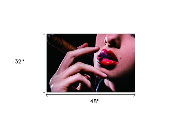 Homeroots Seductive Acrylic Wall Art Of A Woman With Cigar - Trendy Home Decor For A Stylish Focal Point  Acrylic 571440