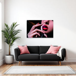 Homeroots Seductive Acrylic Wall Art Of A Woman With Cigar - Trendy Home Decor For A Stylish Focal Point  Acrylic 571440