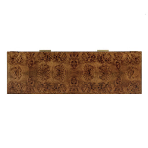 Butler Specialty Kai 2 Drawer Console Table - Mid-century Elegance With Gold Accents And Unique Burl Wood Finish Medium Brown Poplar Wood,Mappa Burl Veneer,Mdf 5714442-butler