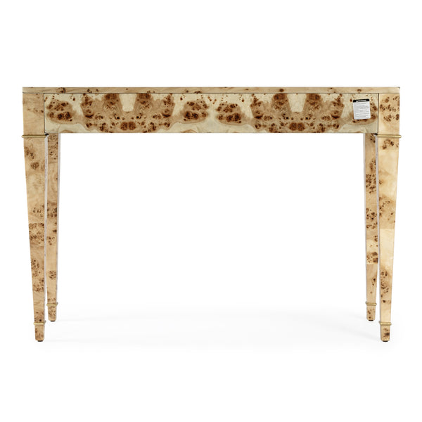 Butler Specialty Kai 2 Drawer Console Table - Mid-century Elegance With Gold Accents And Unique Burl Wood Finish Light Brown Poplar Wood,Mappa Burl Veneer,Mdf 5714443-butler