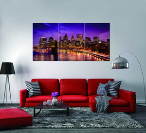 Homeroots Set Of Three New York Skyline Unframed Acrylic Wall Art – Modern Home Decor For Stylish Walls  Acrylic 571455