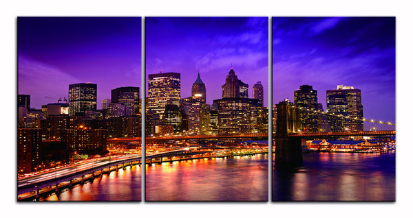 Homeroots Set Of Three New York Skyline Unframed Acrylic Wall Art – Modern Home Decor For Stylish Walls  Acrylic 571455