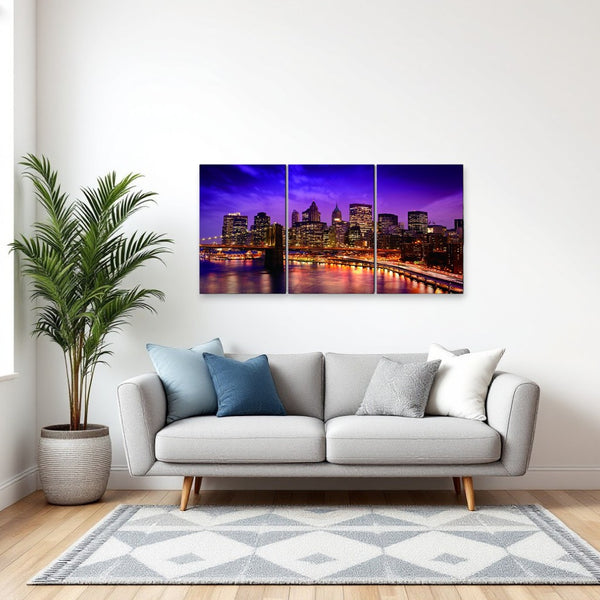 Homeroots Set Of Three New York Skyline Unframed Acrylic Wall Art – Modern Home Decor For Stylish Walls  Acrylic 571455