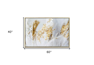 Homeroots Golden Quills Stunning Gold Framed Acrylic Wall Art - Trendy Decorative Accent For Modern Spaces  Acrylic 571459