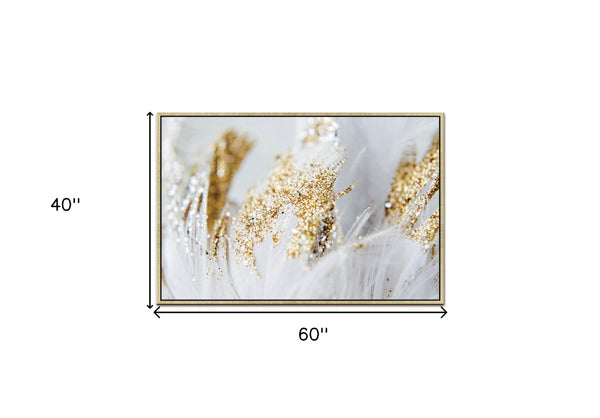 Homeroots Golden Quills Stunning Gold Framed Acrylic Wall Art - Trendy Decorative Accent For Modern Spaces  Acrylic 571459