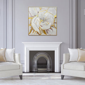 Homeroots Gilded Petal Perspective Gold Framed Oil Painting - Stunning Wall Art To Elevate Your Space Decor  Canvas 571465