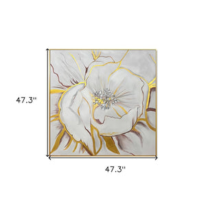 Homeroots Gilded Petal Perspective Gold Framed Oil Painting - Stunning Wall Art To Elevate Your Space Decor  Canvas 571465