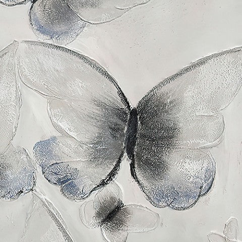 Homeroots Ethereal Butterfly Art - Stunning Black Framed Oil Painting For Unique Wall Decor Inspiration  Canvas 571471