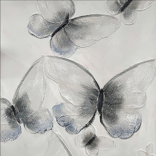 Homeroots Ethereal Butterfly Art - Stunning Black Framed Oil Painting For Unique Wall Decor Inspiration  Canvas 571471