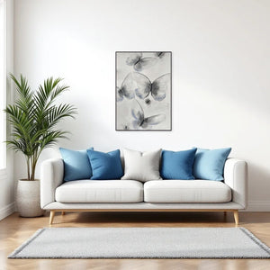 Homeroots Ethereal Butterfly Art - Stunning Black Framed Oil Painting For Unique Wall Decor Inspiration  Canvas 571472