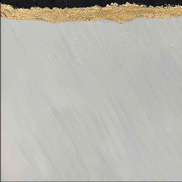 Homeroots Black Modern Abstract Oil Painting In Black Frame - Stunning Wall Art For Trendy Home Decor  Canvas 571475