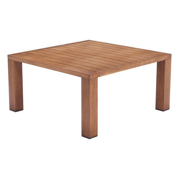 HomeRoots 32" Natural Aluminum Square Coffee Table - Modern Design, Versatile Accent for Any Room Decor 571479