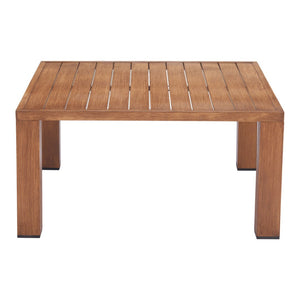 HomeRoots 32" Natural Aluminum Square Coffee Table - Modern Design, Versatile Accent for Any Room Decor 571479