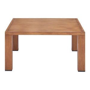 HomeRoots 32" Natural Aluminum Square Coffee Table - Modern Design, Versatile Accent for Any Room Decor 571479