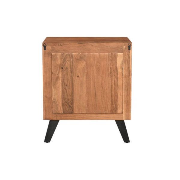 30 Inch Solid Wood Live Edge Nightstand Natural Slab Bedside Table for Modern Bedroom