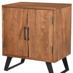 30 Inch Solid Wood Live Edge Nightstand Natural Slab Bedside Table for Modern Bedroom