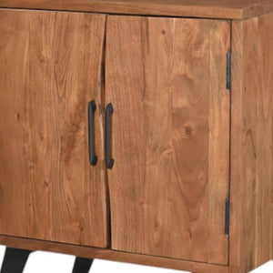 30 Inch Solid Wood Live Edge Nightstand Natural Slab Bedside Table for Modern Bedroom