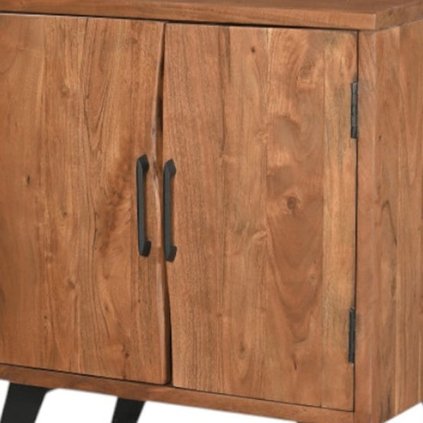 30 Inch Solid Wood Live Edge Nightstand Natural Slab Bedside Table for Modern Bedroom