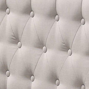 English Elm Lianna Upholstered Button-Tufted Full Daybed with Roll-Out Twin Trundle, Solid Wood Legs, Chic Design Fog 85 L x 17 W x 6 H B2726S00130