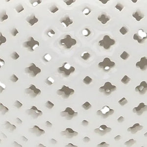 Homeroots 11" Elegant White Pierced Ceramic Round Ginger Jar - Timeless Decor Accent For Any Space  Ceramic 571573