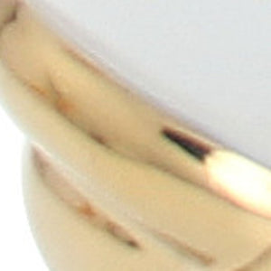 Homeroots 16" White And Gold Abstract Urn Ceramic Ginger Jar  Ceramic 571577