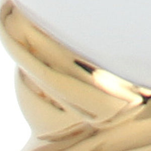 Homeroots 16" White And Gold Abstract Urn Ceramic Ginger Jar  Ceramic 571577