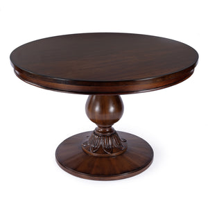 Butler Specialty Evie Round Wood Pedestal Dining Table - Timeless Elegance For Family Gatherings And Chic Interiors Medium Brown Poplar Wood,Cherry Veneer,Resin,Mdf 5716011-butler