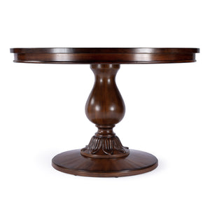 Butler Specialty Evie Round Wood Pedestal Dining Table - Timeless Elegance For Family Gatherings And Chic Interiors Medium Brown Poplar Wood,Cherry Veneer,Resin,Mdf 5716011-butler