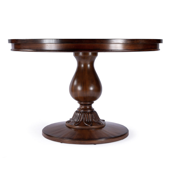 Butler Specialty Evie Round Wood Pedestal Dining Table - Timeless Elegance For Family Gatherings And Chic Interiors Medium Brown Poplar Wood,Cherry Veneer,Resin,Mdf 5716011-butler